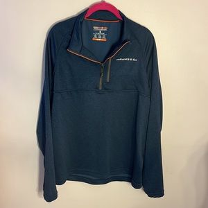 Hawke & Co Navy Blue & Orange Pullover Performance Sportswear Sweatshirt